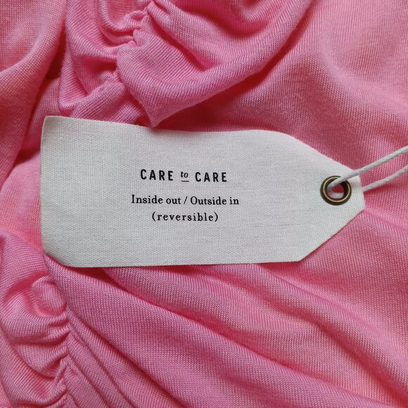 NWT PILCRO ANTHROPOLOGIE Ruched Reversible Tank In Pink/Orange, Medium, $68 - Picture 11 of 12